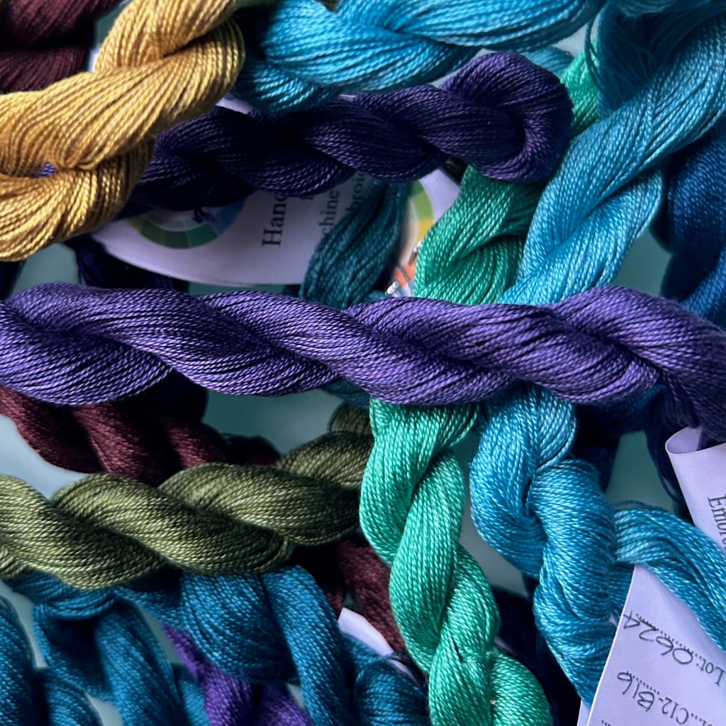 threads used to create artwork 'Starlings